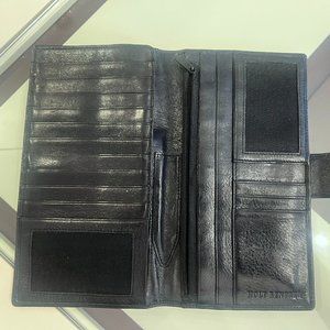 Holt Renfrew Brand Black Soft Genuine Soft Leather Passport Wallet!